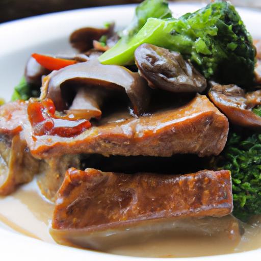 Savor Vegan Mushroom Bordelaise with Tofu Delight