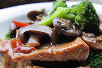 Savor Vegan Mushroom Bordelaise with Tofu Delight