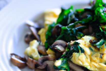 Nutritious Delight: Mushroom-Spinach Scrambled Eggs Recipe