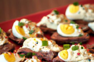 Quick & Easy Keto Deviled Eggs Topped with Savory Beef!