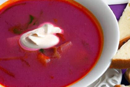 Discover the Rich Flavor of Ukrainian Borscht with Sour Cream