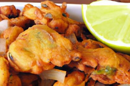 Crispy & Healthy Indian Onion Bhaji Recipe by Elavegan