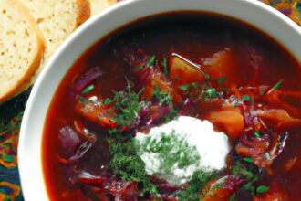 Hearty Vegetarian Russian Borscht: Tradition with a Twist