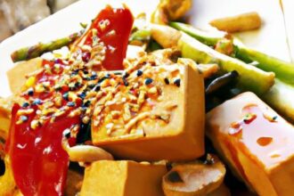 Quick & Creamy Tofu Stir Fry in Low-Fat Peanut Sauce