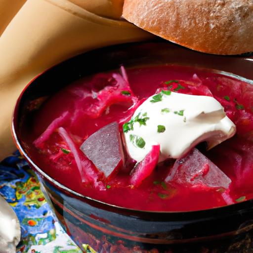Savoring Ukrainian Borscht: The Creamy Sour Twist