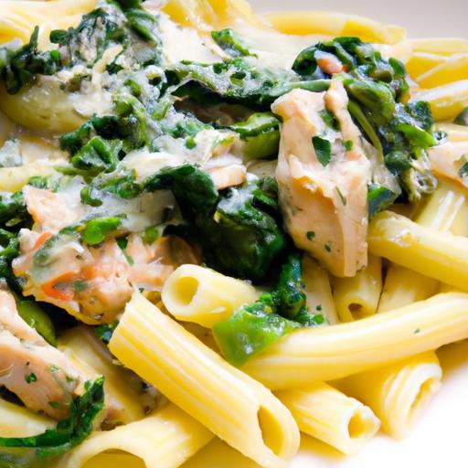 Effortless One-Pot Pasta with Chicken and Spinach Delight