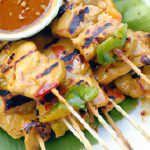 Savor Easy Grilled Thai Chicken Skewers with Peanut Sauce!