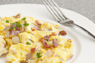Start Your Day Right with Cheesy Potato Egg Scramble Delight