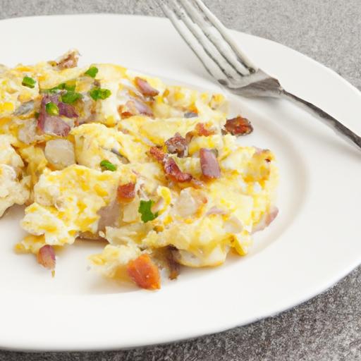 Start Your Day Right with Cheesy Potato Egg Scramble Delight