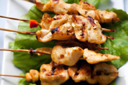 Savor Easy Grilled Thai Chicken Skewers with Zesty Peanut Sauce